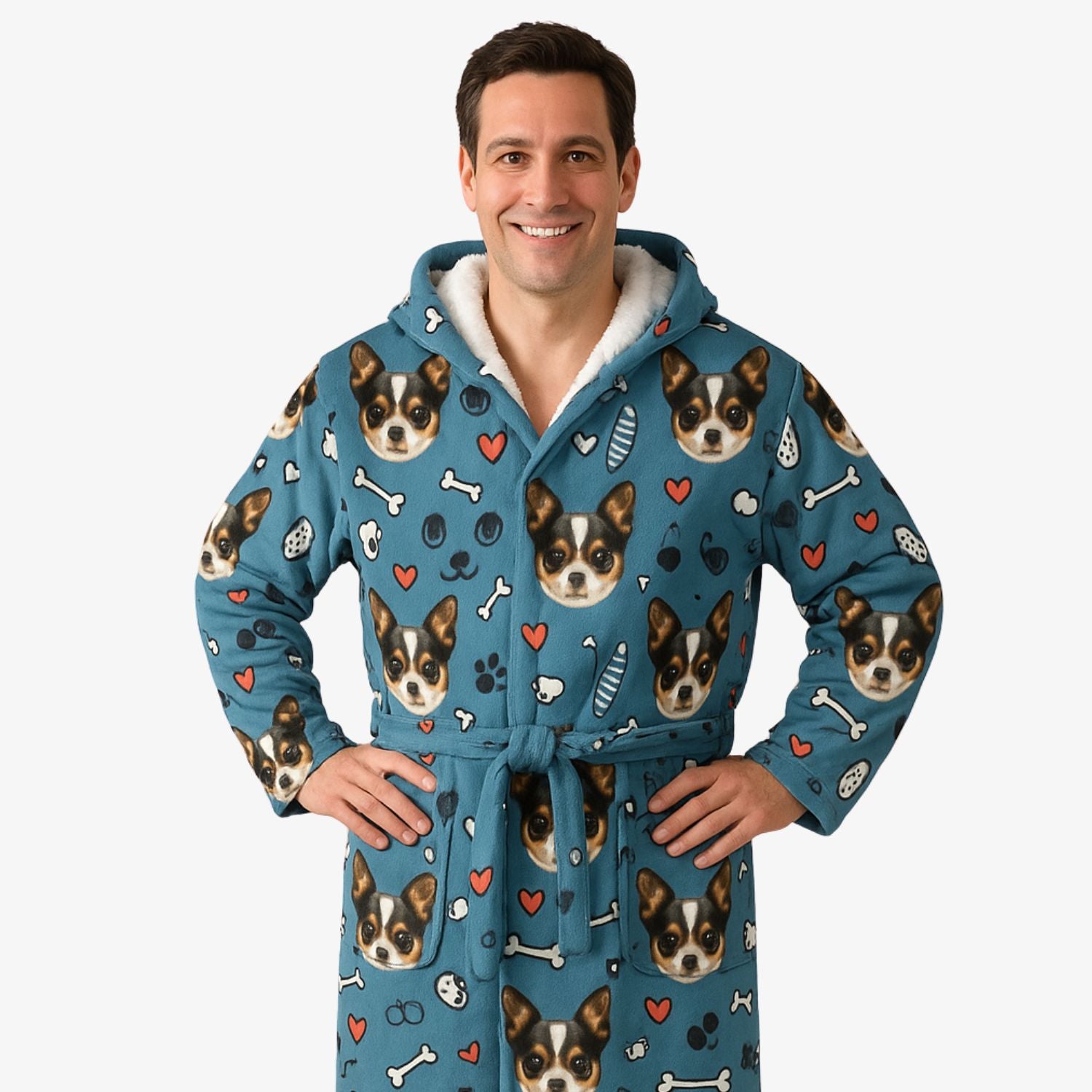 Dog Doodle Personalised Dressing Gown