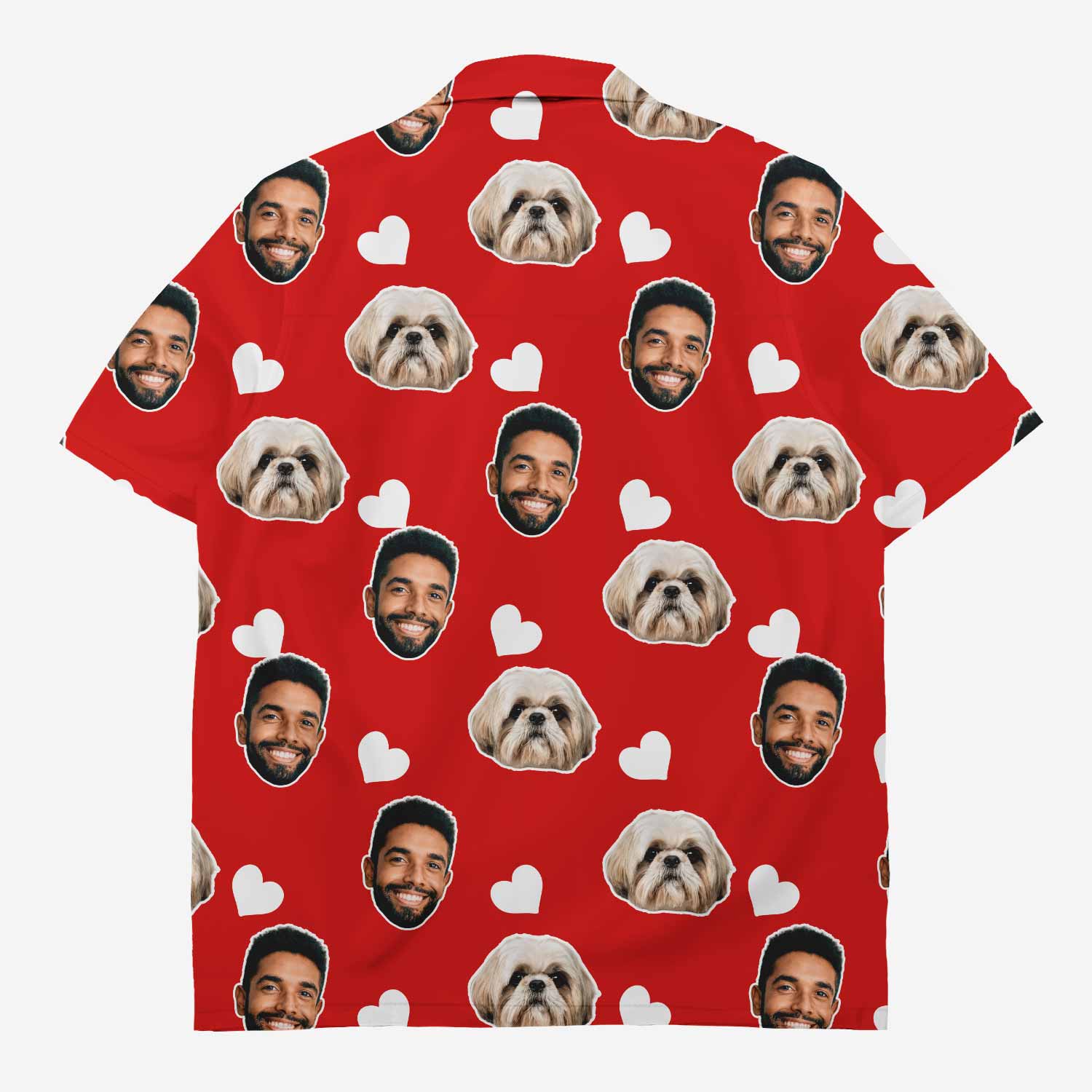 Your Dog White Hearts Hawaiian Shirt