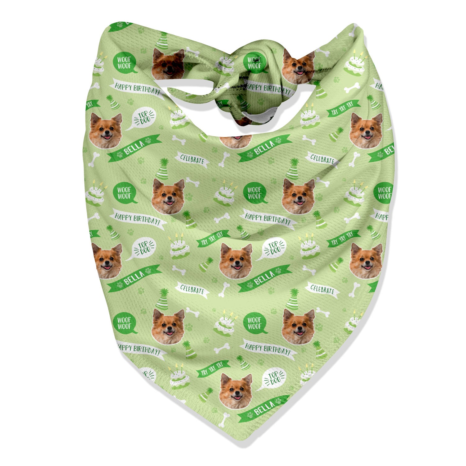 Happy Birthday Personalised Dog Bandana