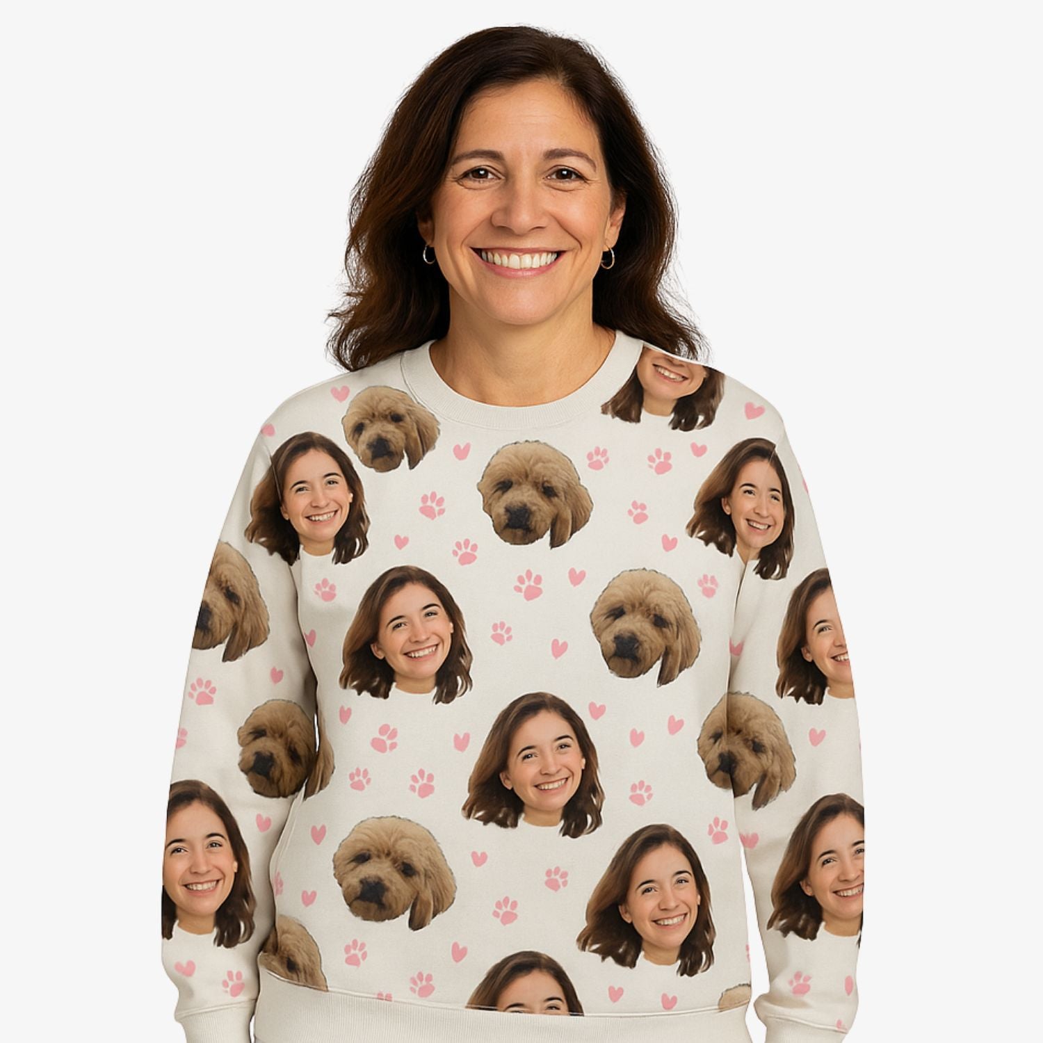 Dog Mum Paw Print Personalised Sweatshirt