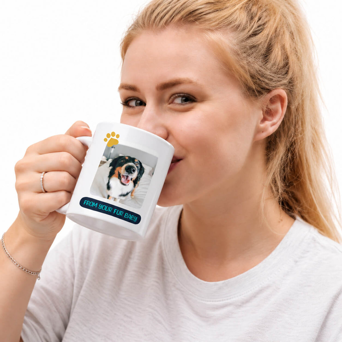 I Woof You From Your Fur Baby Photo Frame Mug