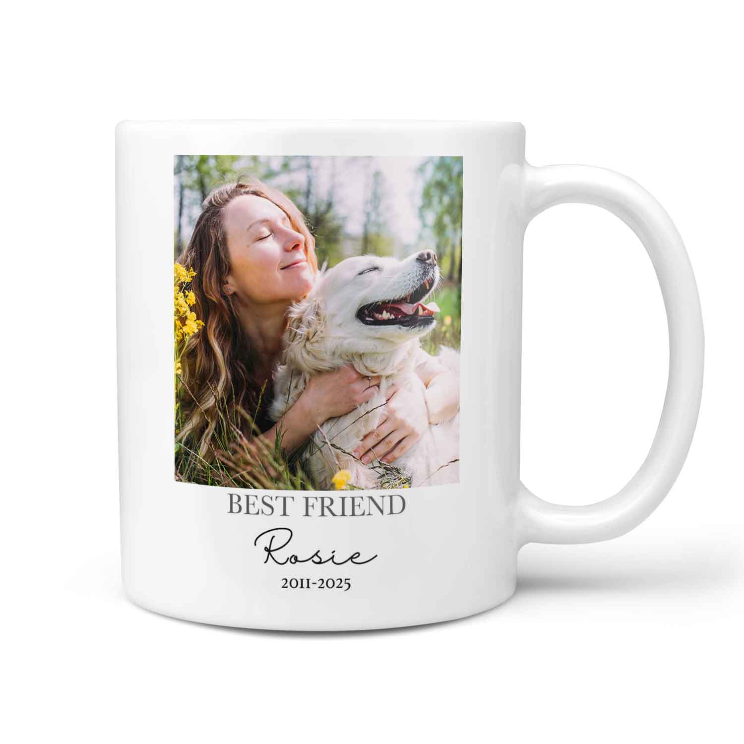 Best Friend Forever Loved Dog Photo Memorial Mug