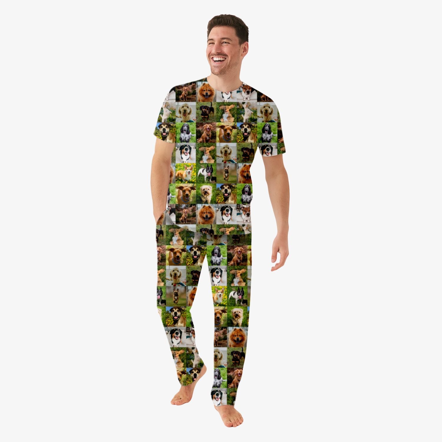 Men's Photo Collage Pyjamas - Trousers Set