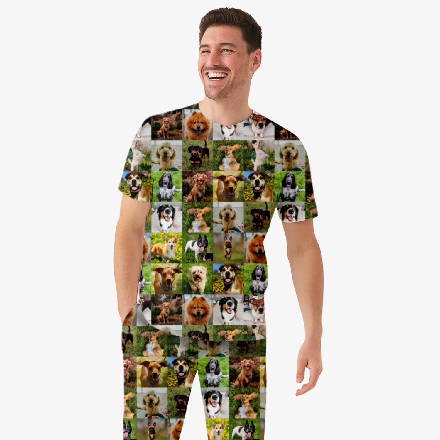 Men's Photo Collage Pyjamas - Trousers Set