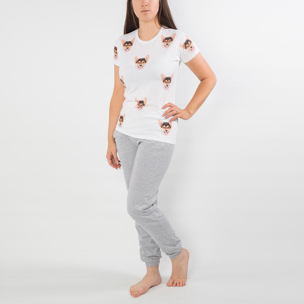 Your Dogs Face On Ladies Pyjama Set