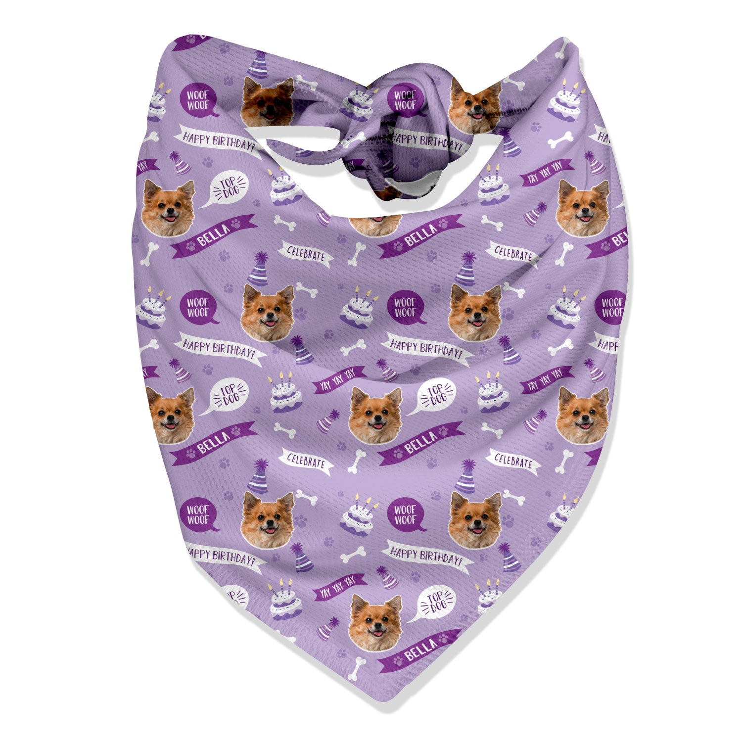 Happy Birthday Personalised Dog Bandana