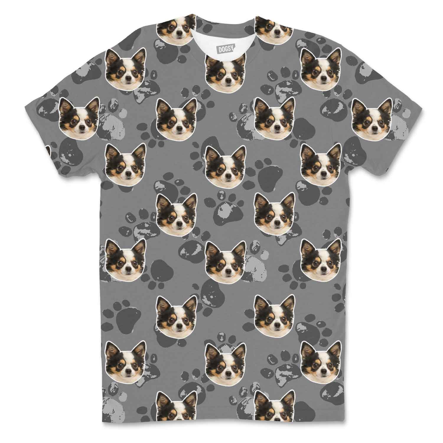 Patchy Paw Pattern Custom Dog T Shirt