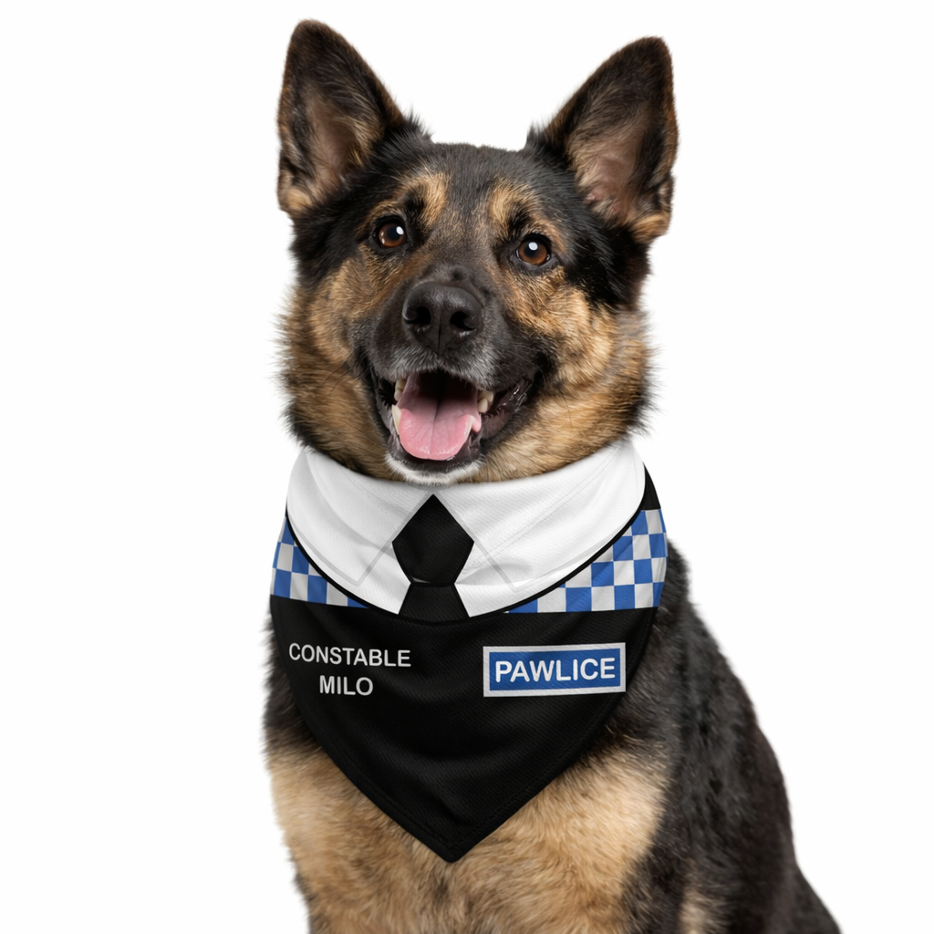Paw-lice Dog Personalised Bandana