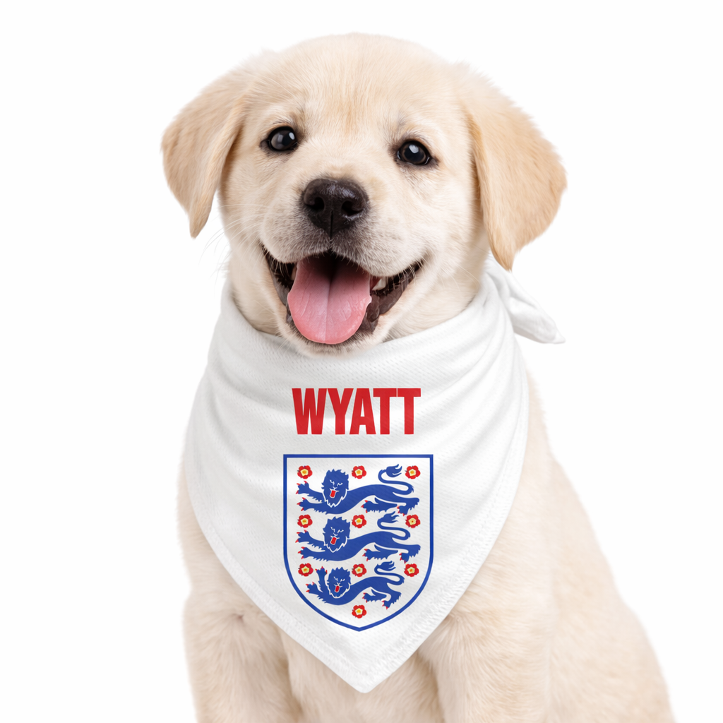 Personalised England Dog Bandana