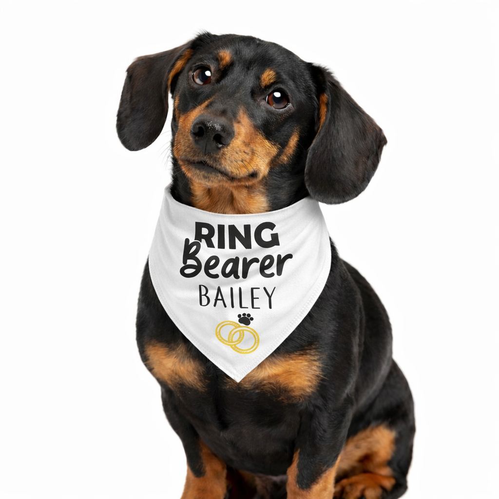 Ring Bearer (Name) Personalised Dog Bandana