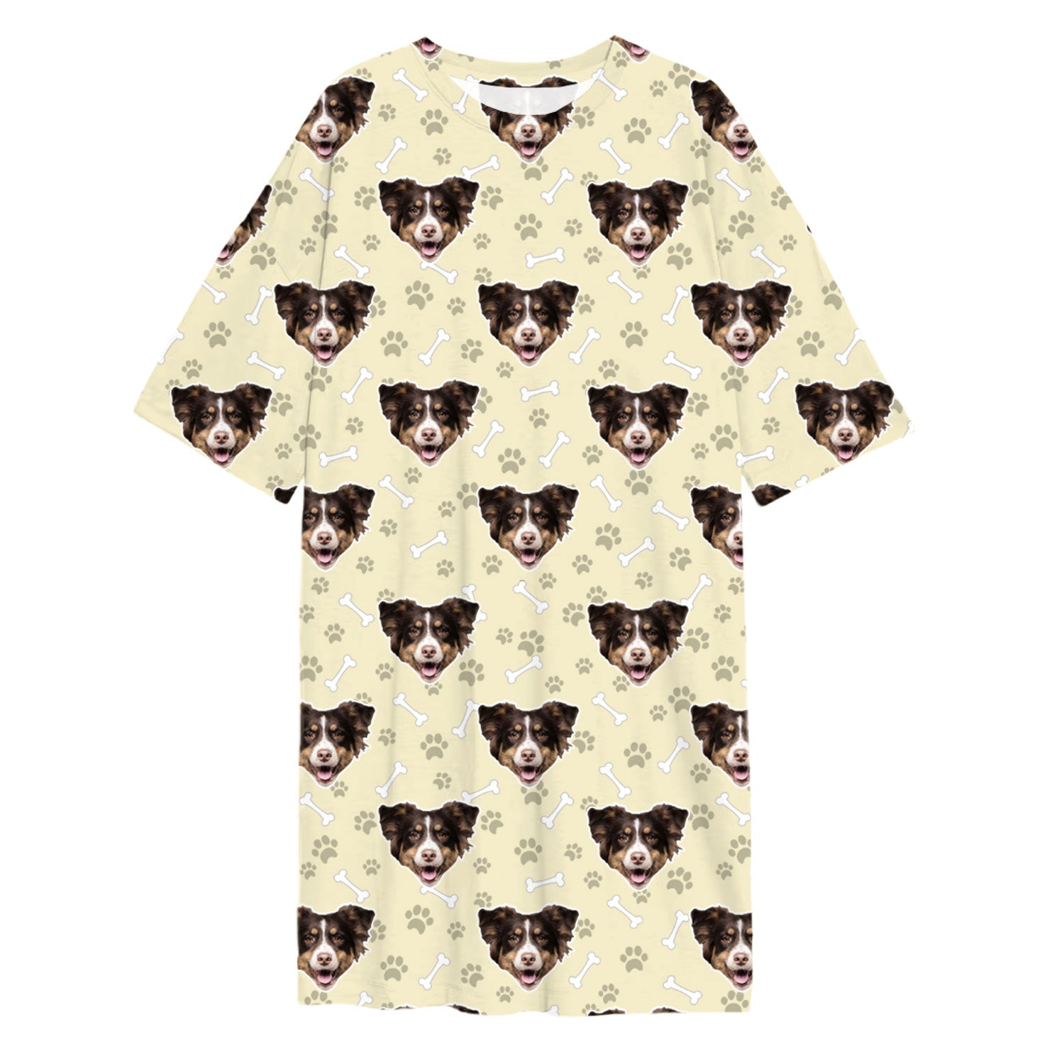 Your Dog Paw Print Ladies Sleepy Nightshirt
