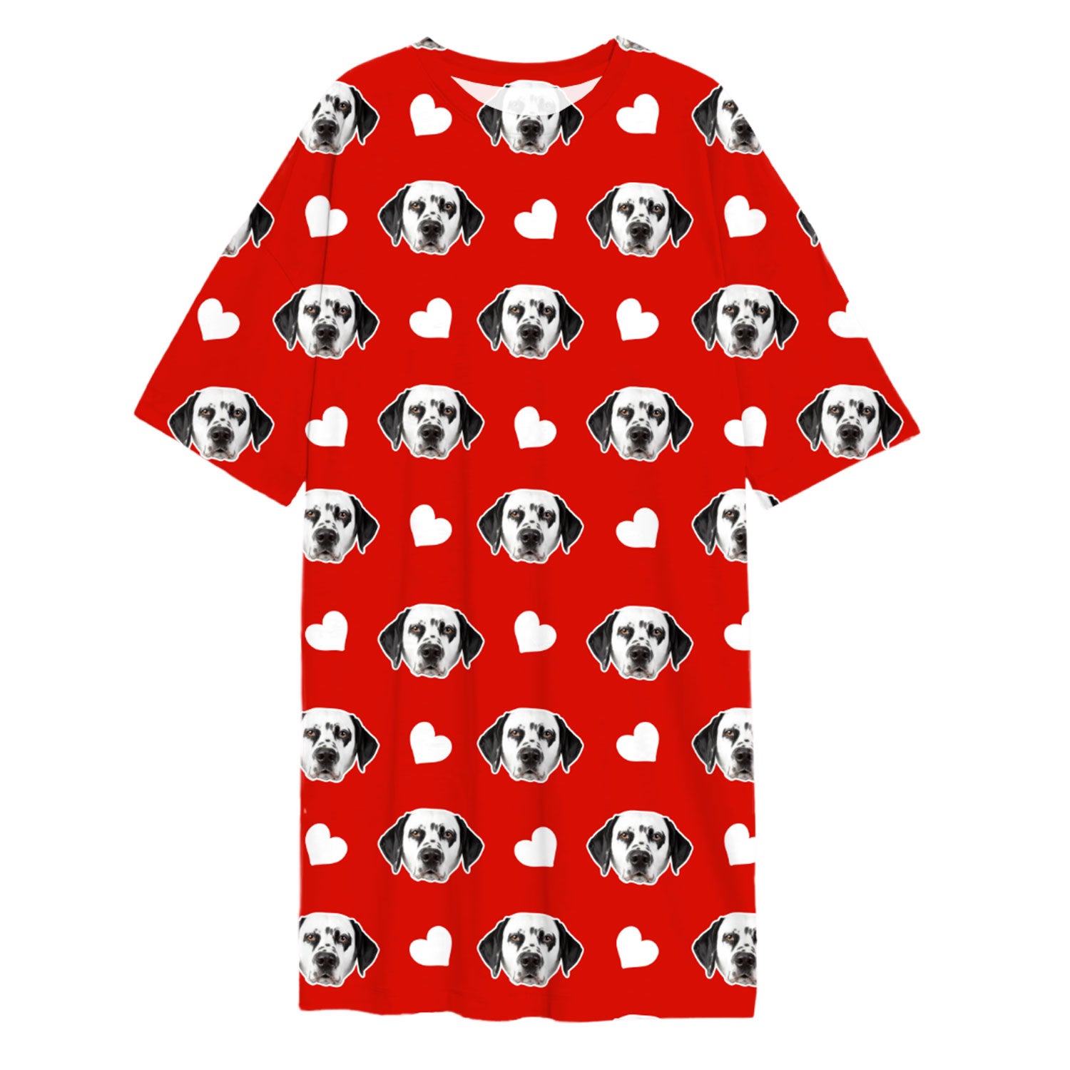 White Hearts Ladies Sleepy Nightshirt