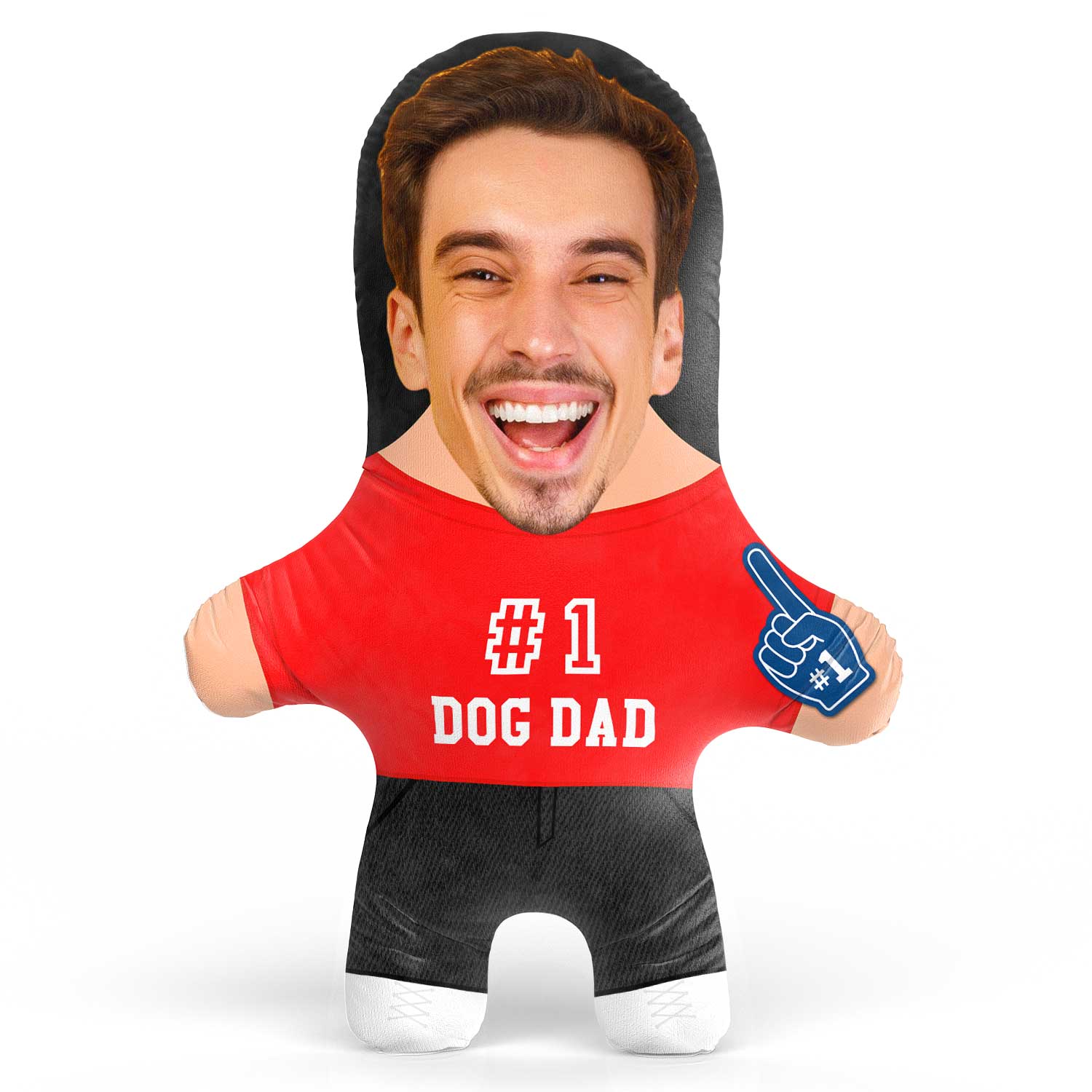 #1 Dog Dad Face Pillow