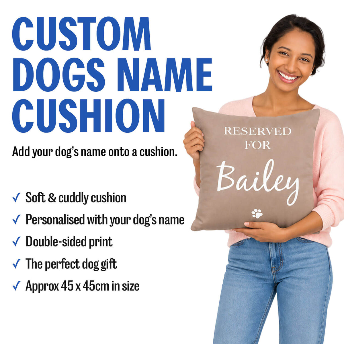 Reserved For (Dogs Name) Custom Cushion