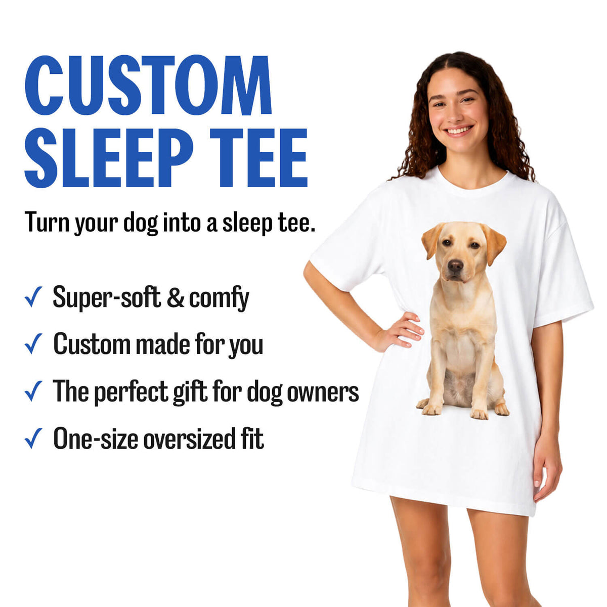 Dog Face Ladies Sleepy Nightshirt