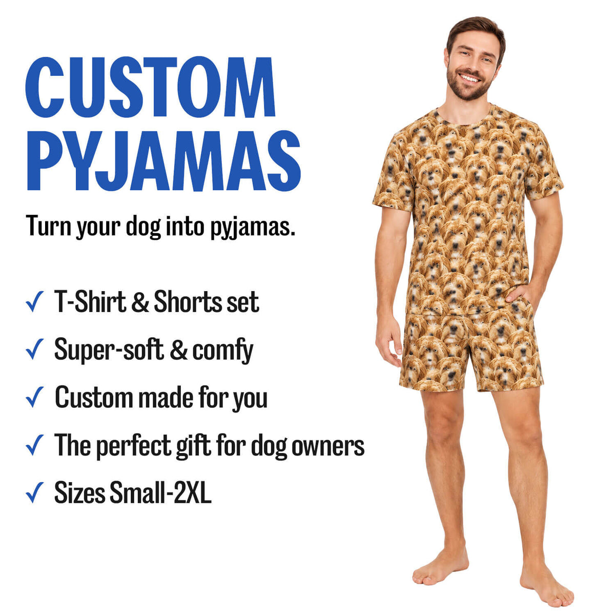 Your Dog Men's Personalised Pyjamas - Shorts Set