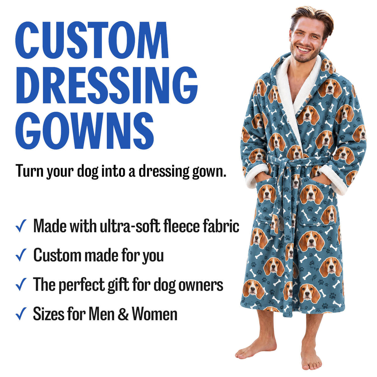 Dog Dad Personalised Dressing Gown