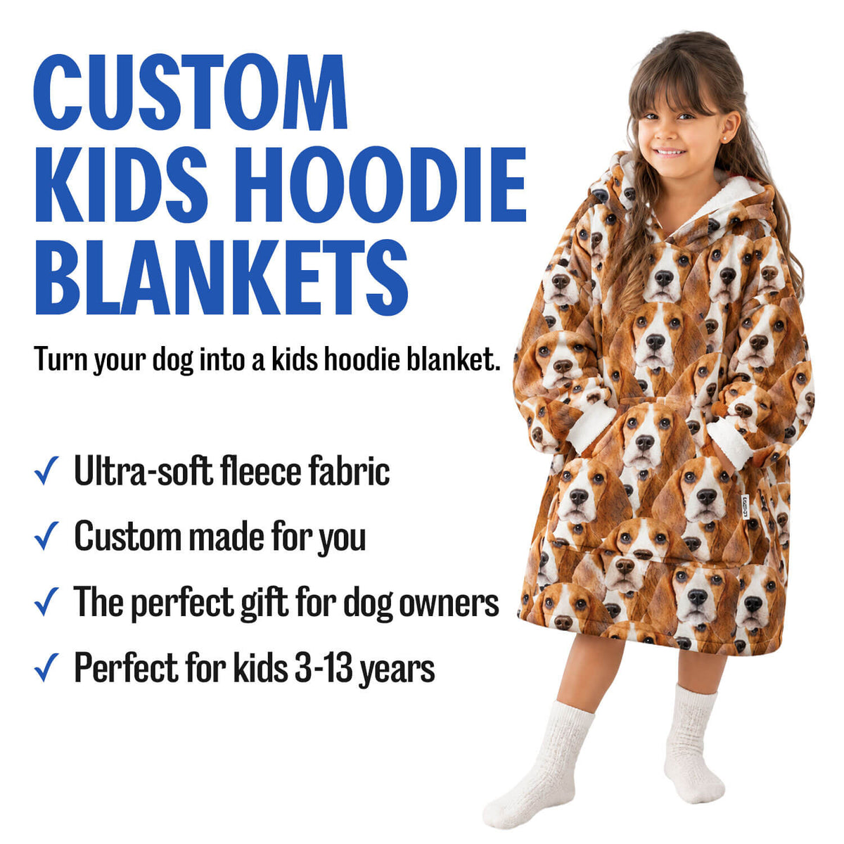 Your Dog Chillzy Kids Hoodie Blanket