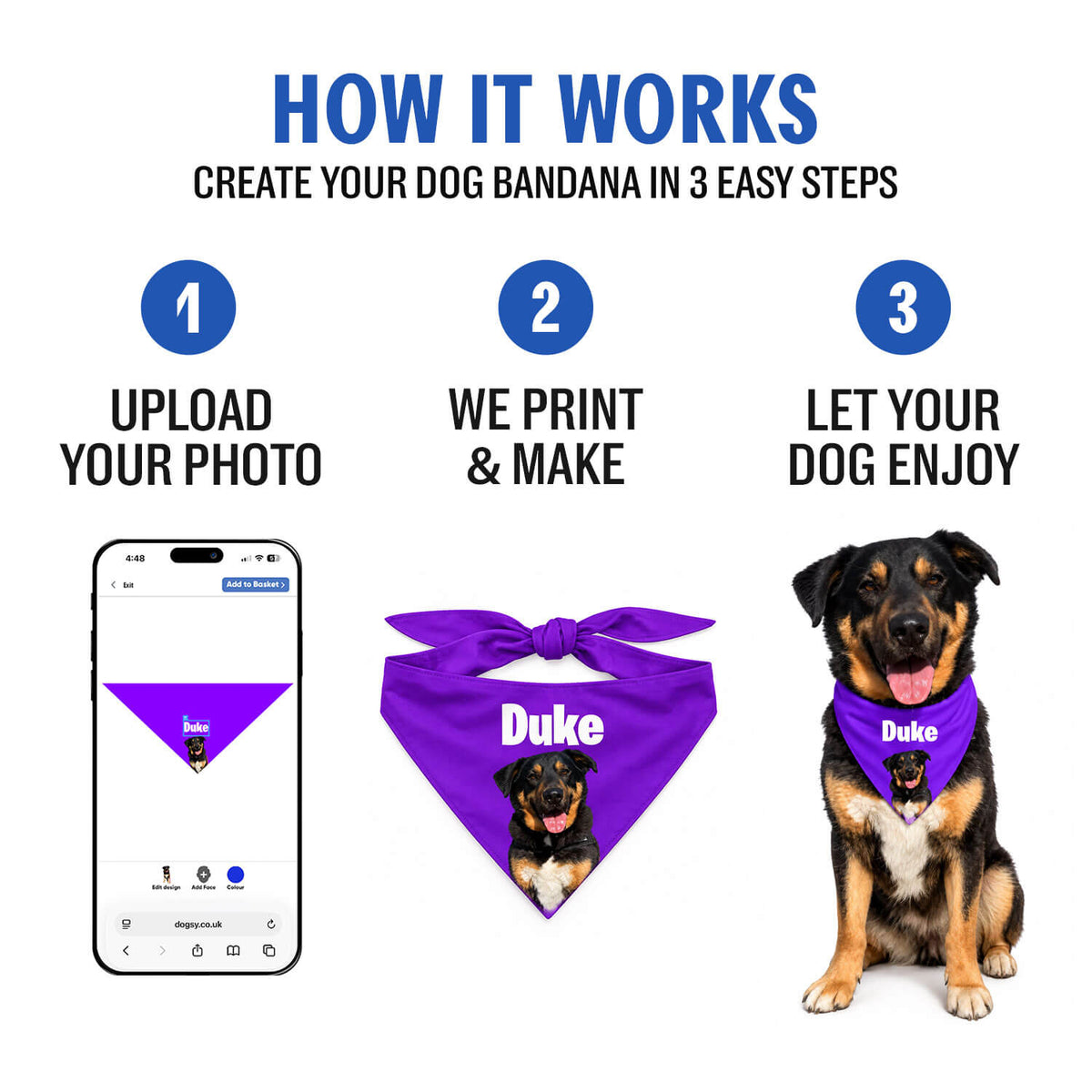 Top Dog Personalised Birthday Bandana