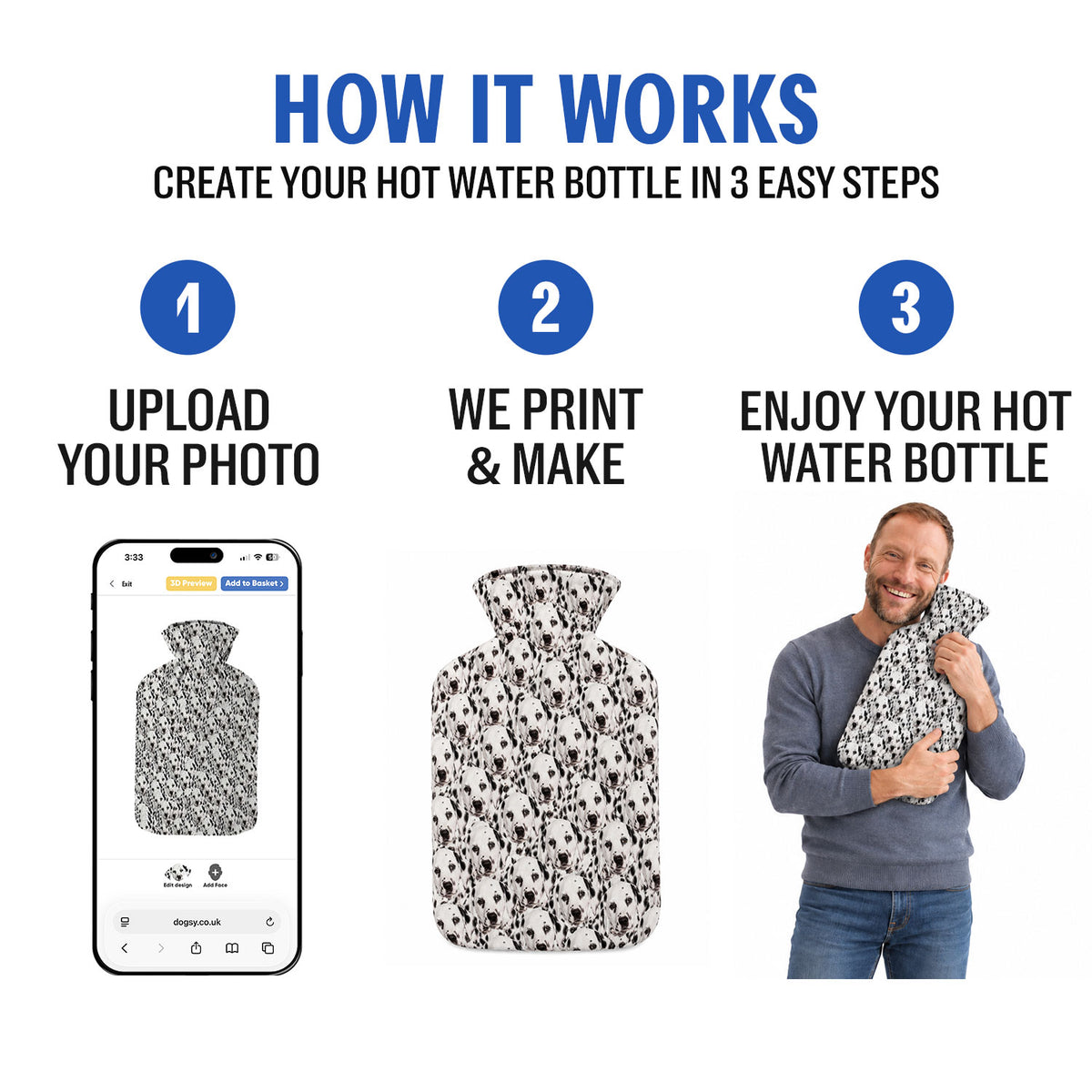 Your Photo Dog Hot Water Bottle
