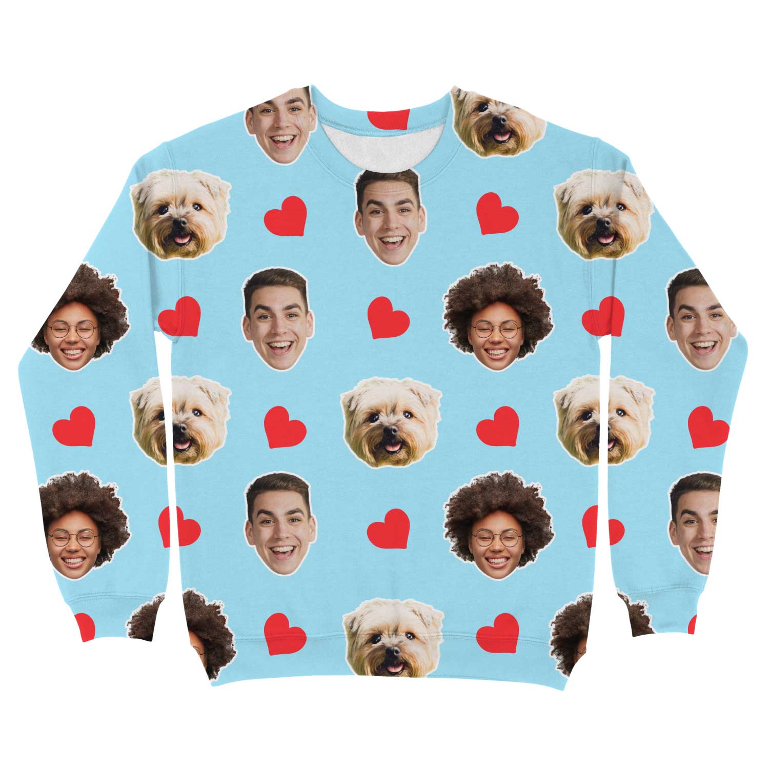 Red Hearts Personalised Sweatshirt
