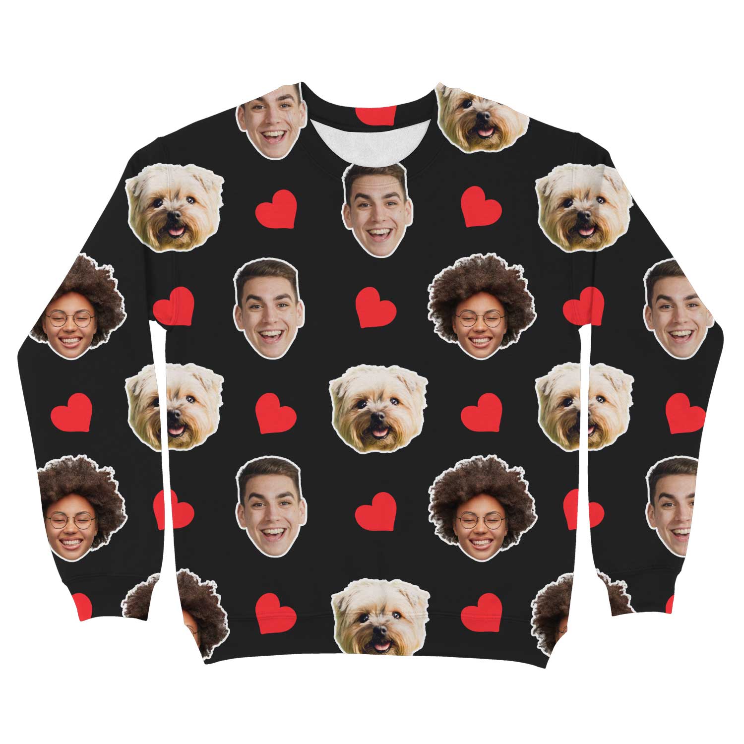 Red Hearts Personalised Sweatshirt