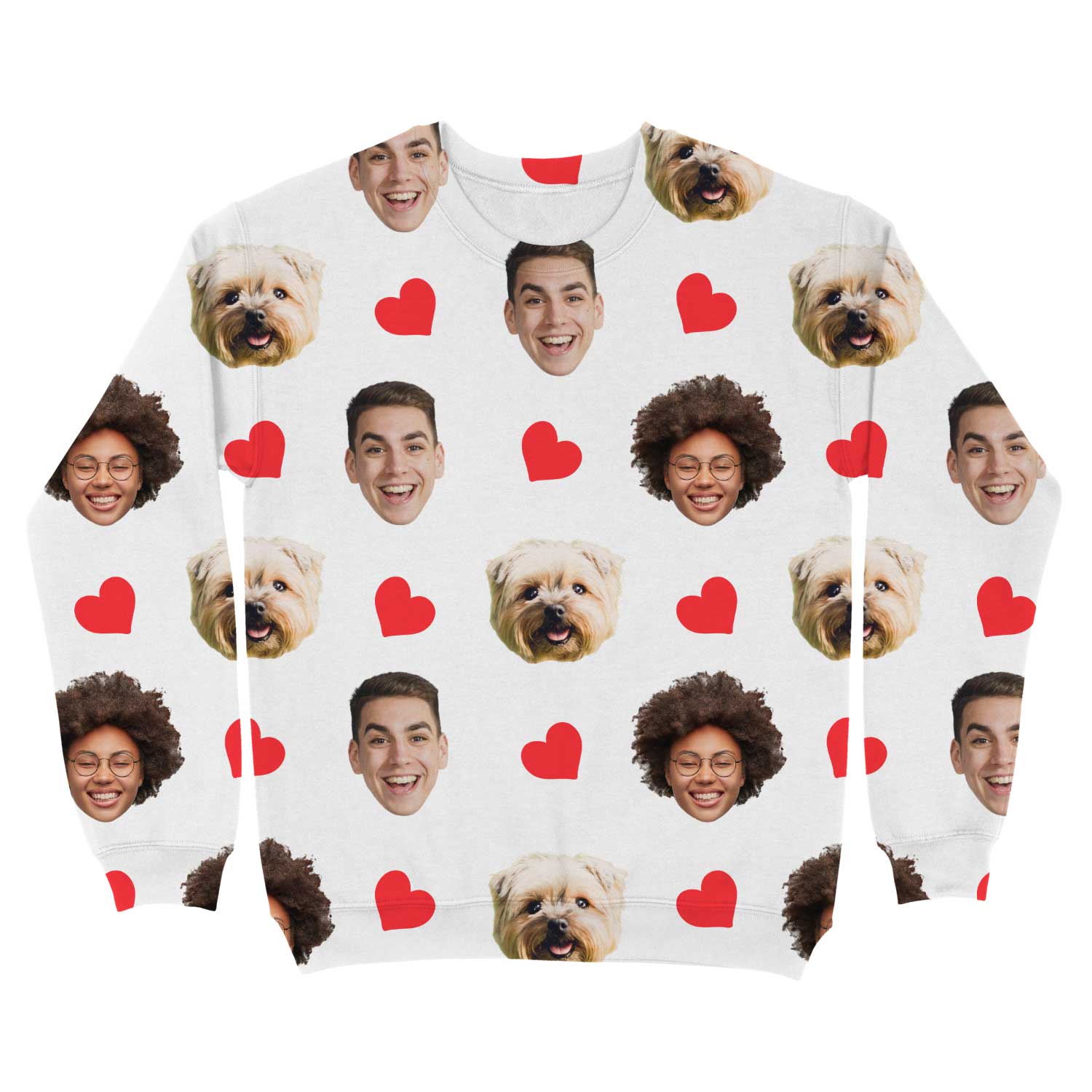 Red Hearts Personalised Sweatshirt