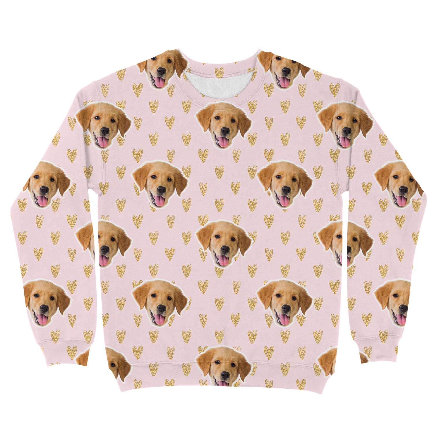 Gold Hearts Personalised Sweatshirt