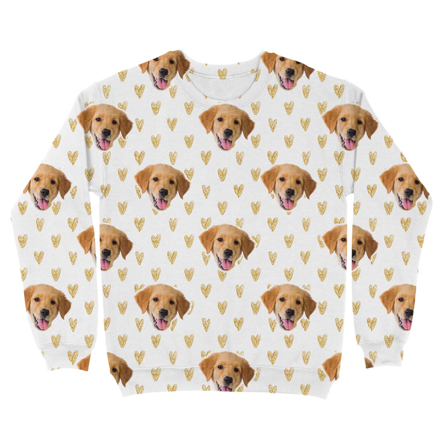 Gold Hearts Personalised Sweatshirt