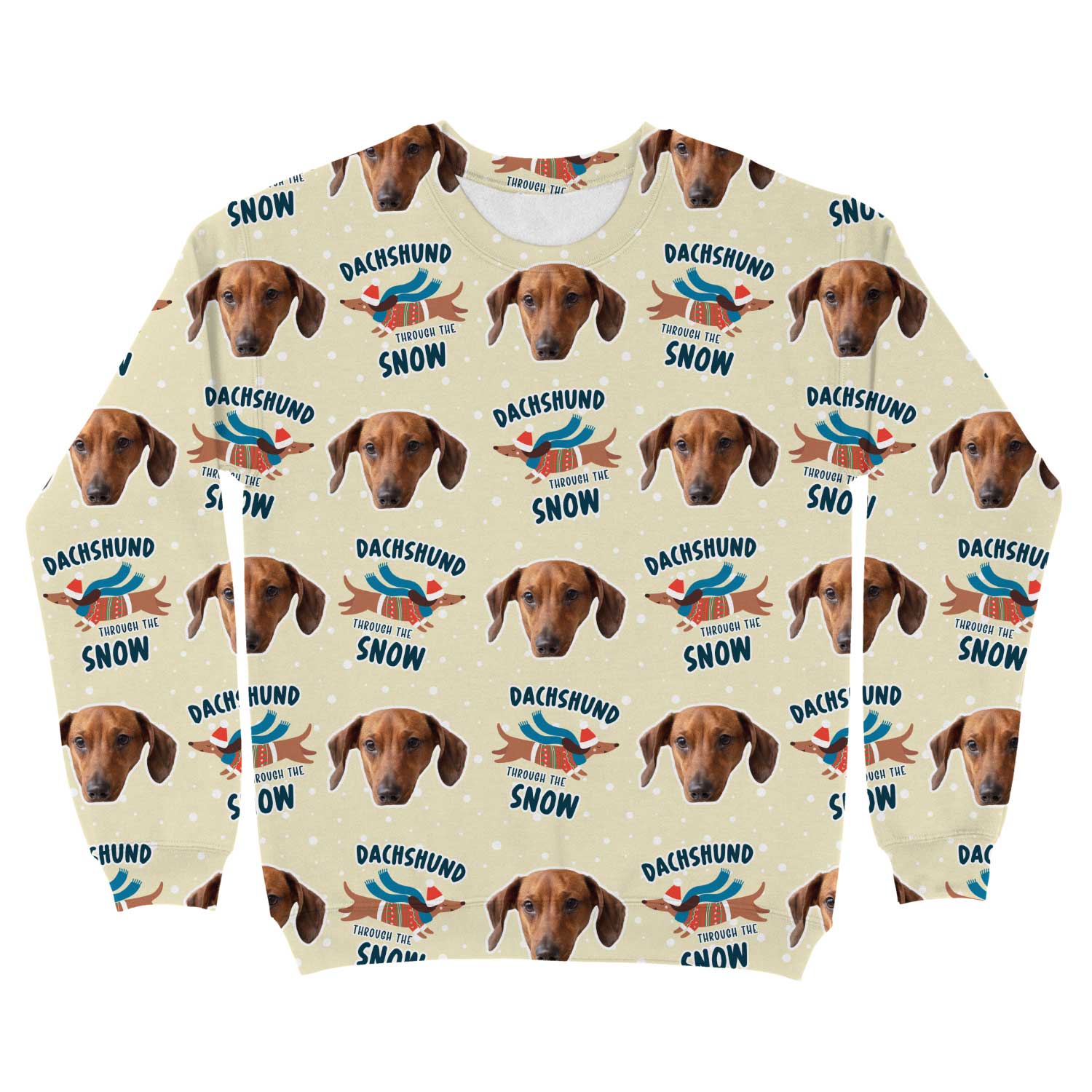 Dachshund Through The Snow Personalised Christmas Jumper