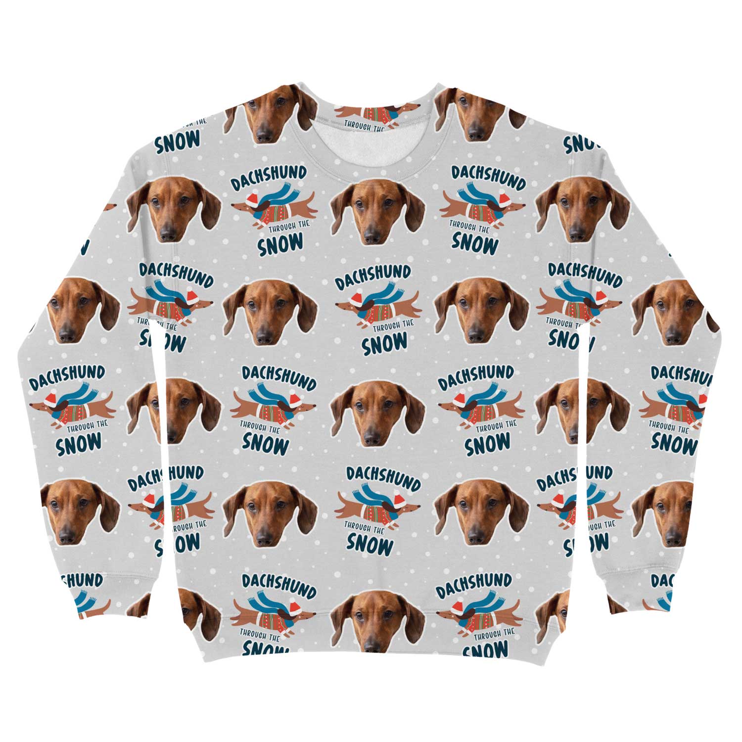 Dachshund Through The Snow Personalised Christmas Jumper