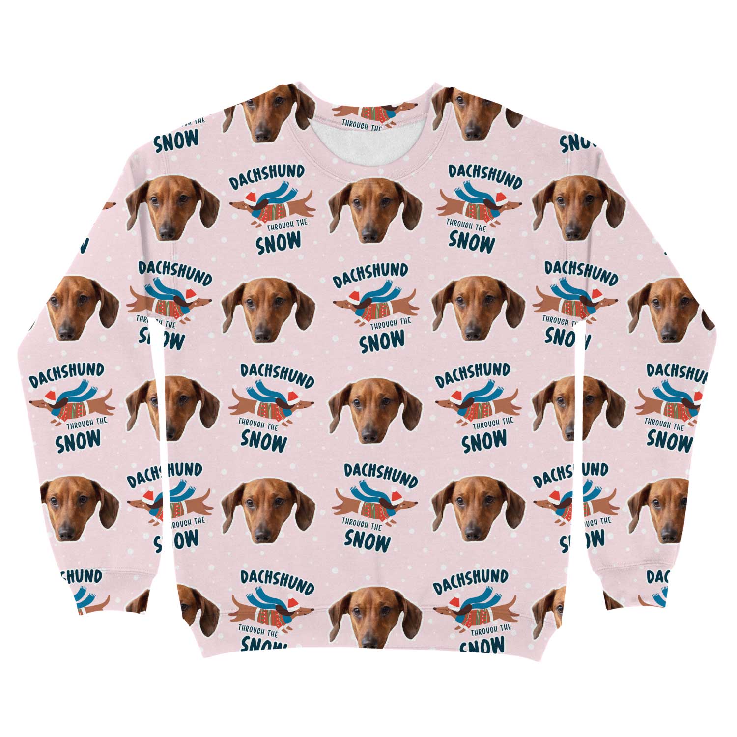 Dachshund Through The Snow Personalised Christmas Jumper