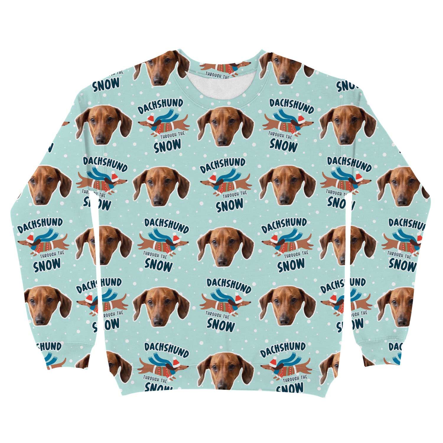Dachshund Through The Snow Personalised Christmas Jumper