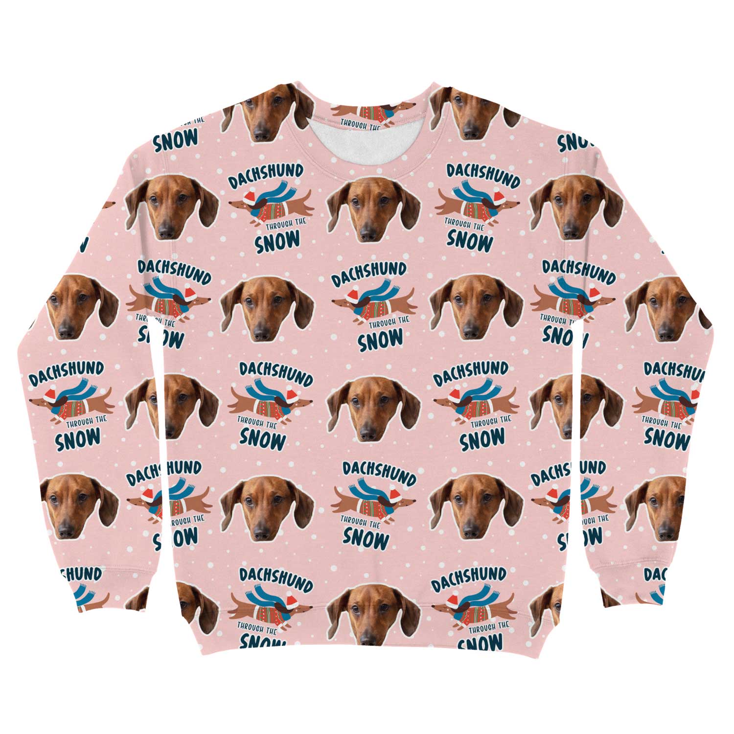 Dachshund Through The Snow Personalised Christmas Jumper