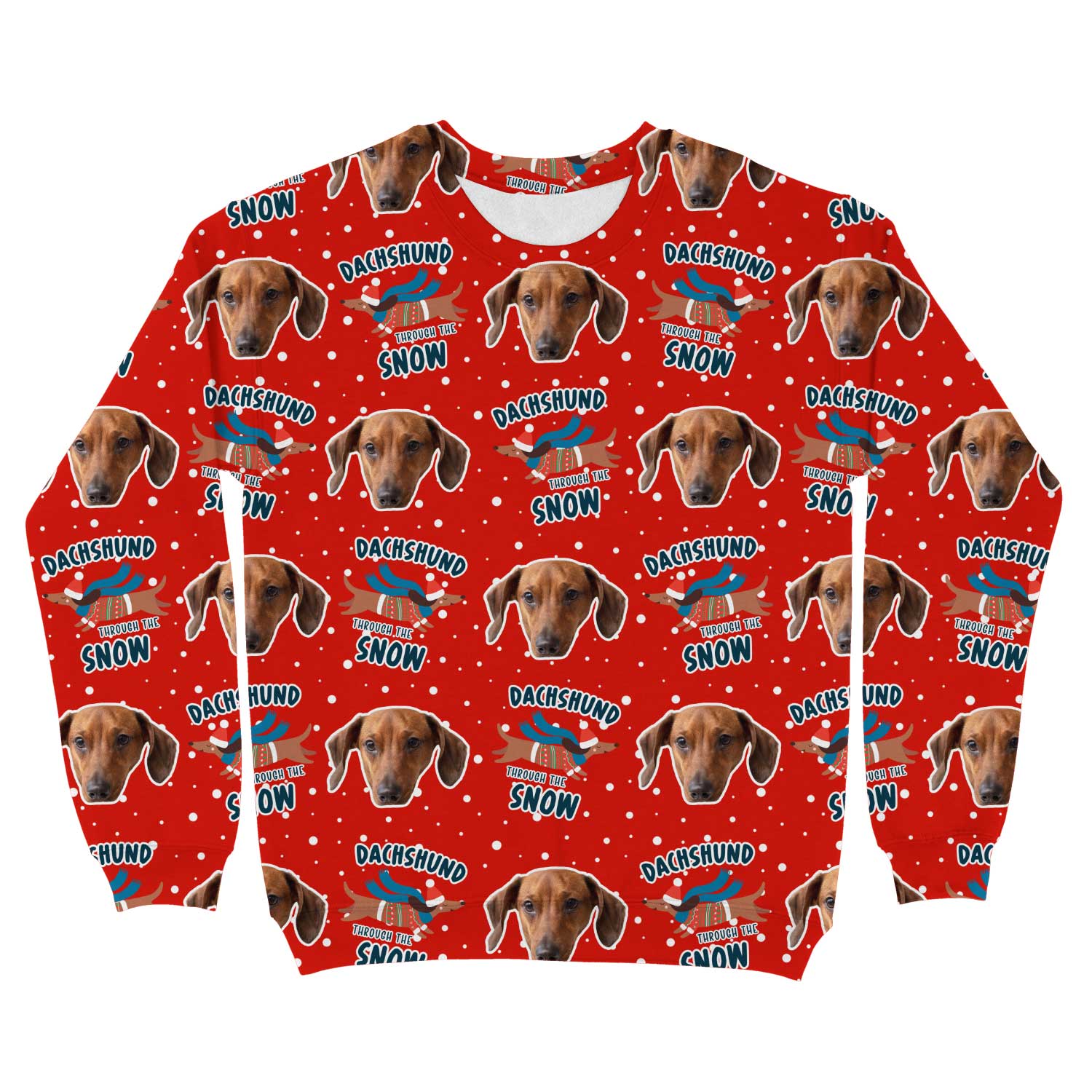 Dachshund Through The Snow Personalised Christmas Jumper