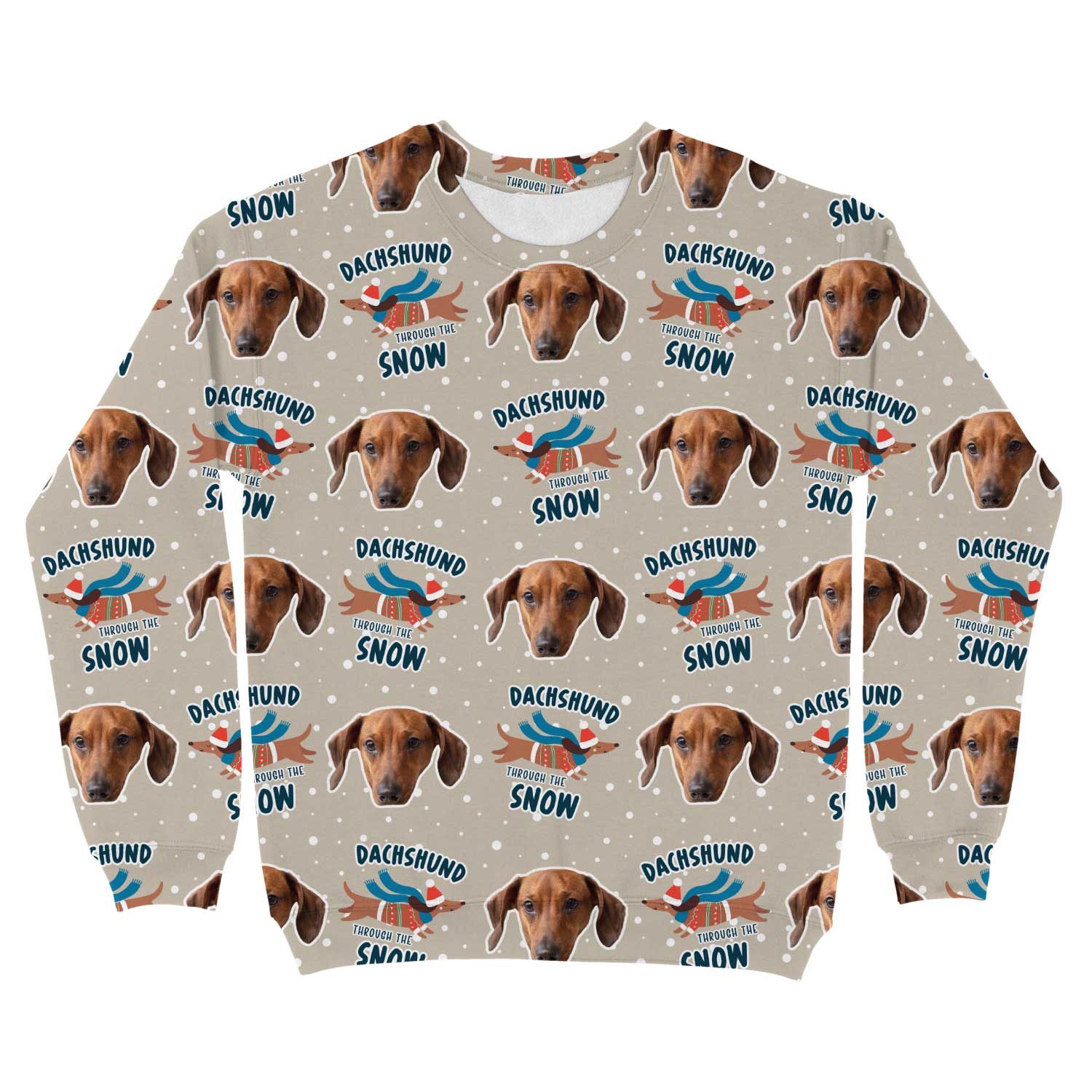 Dachshund Through The Snow Personalised Christmas Jumper