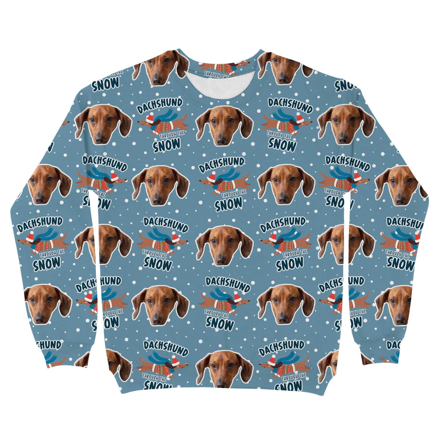Dachshund Through The Snow Personalised Christmas Jumper