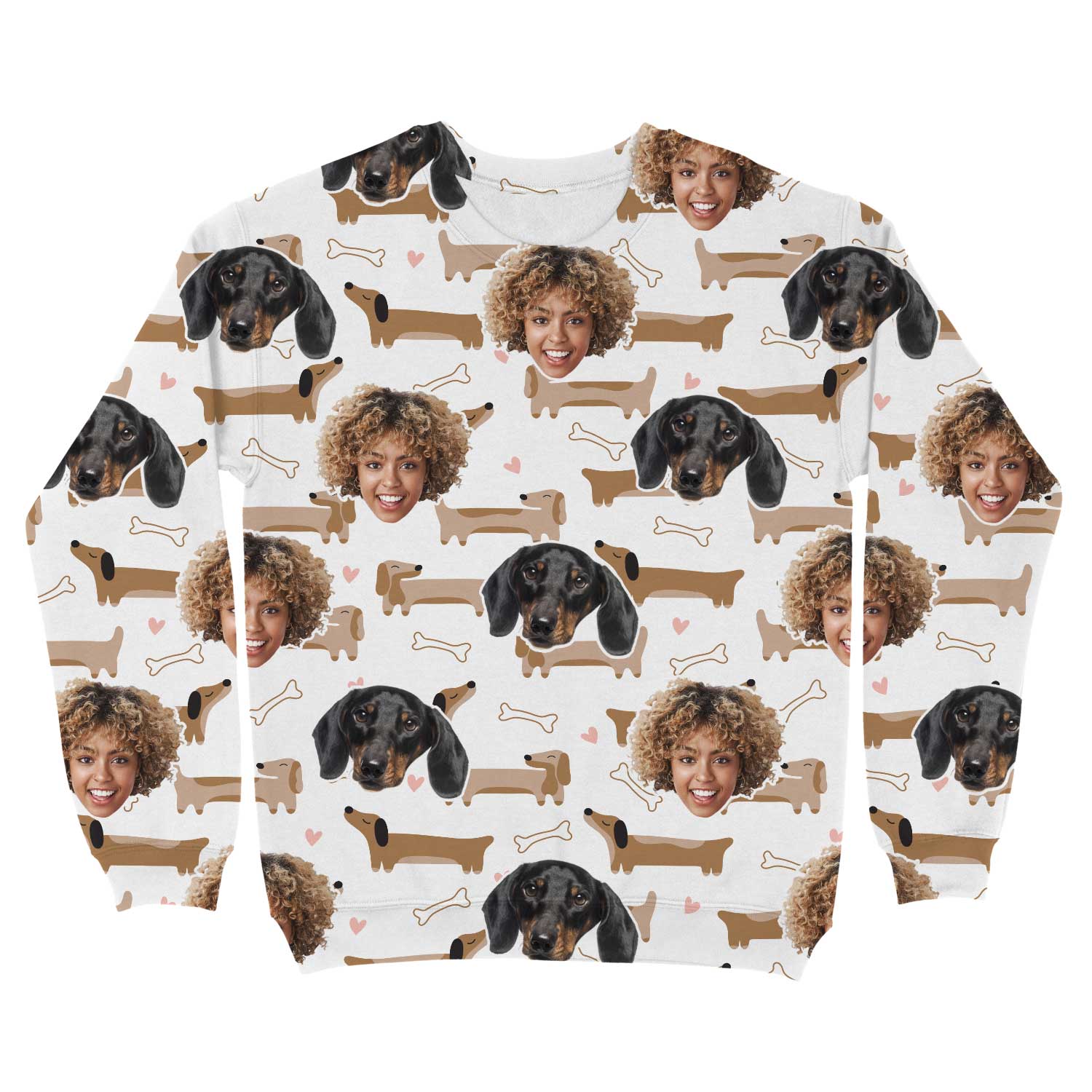 Dachshund Dog Pattern Personalised Sweatshirt