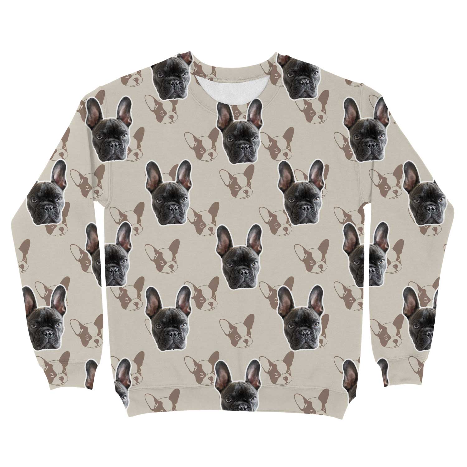 Frenchie Dog Pattern Personalised Sweatshirt
