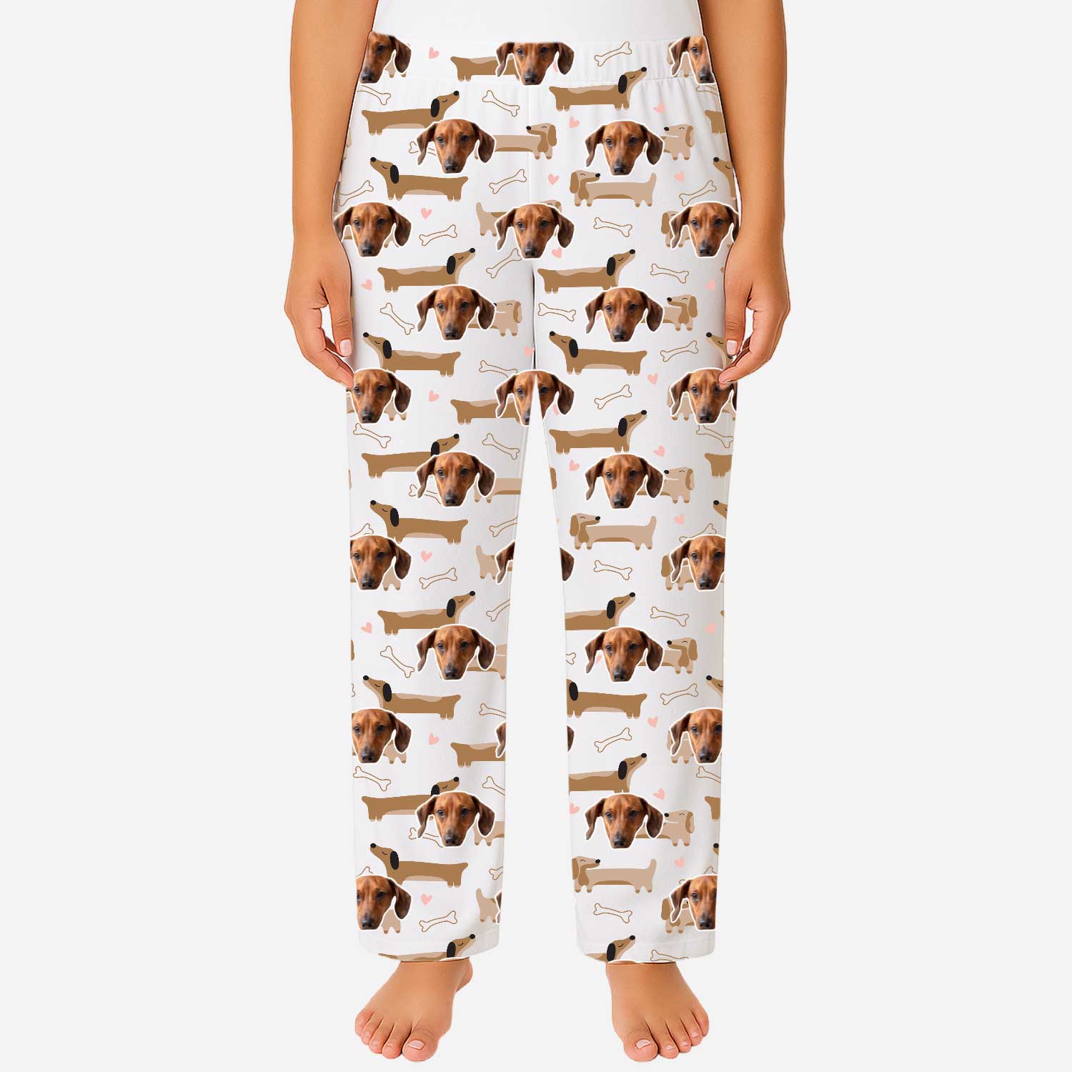 Dachshund Dog Pattern Women's Personalised PJ Bottoms