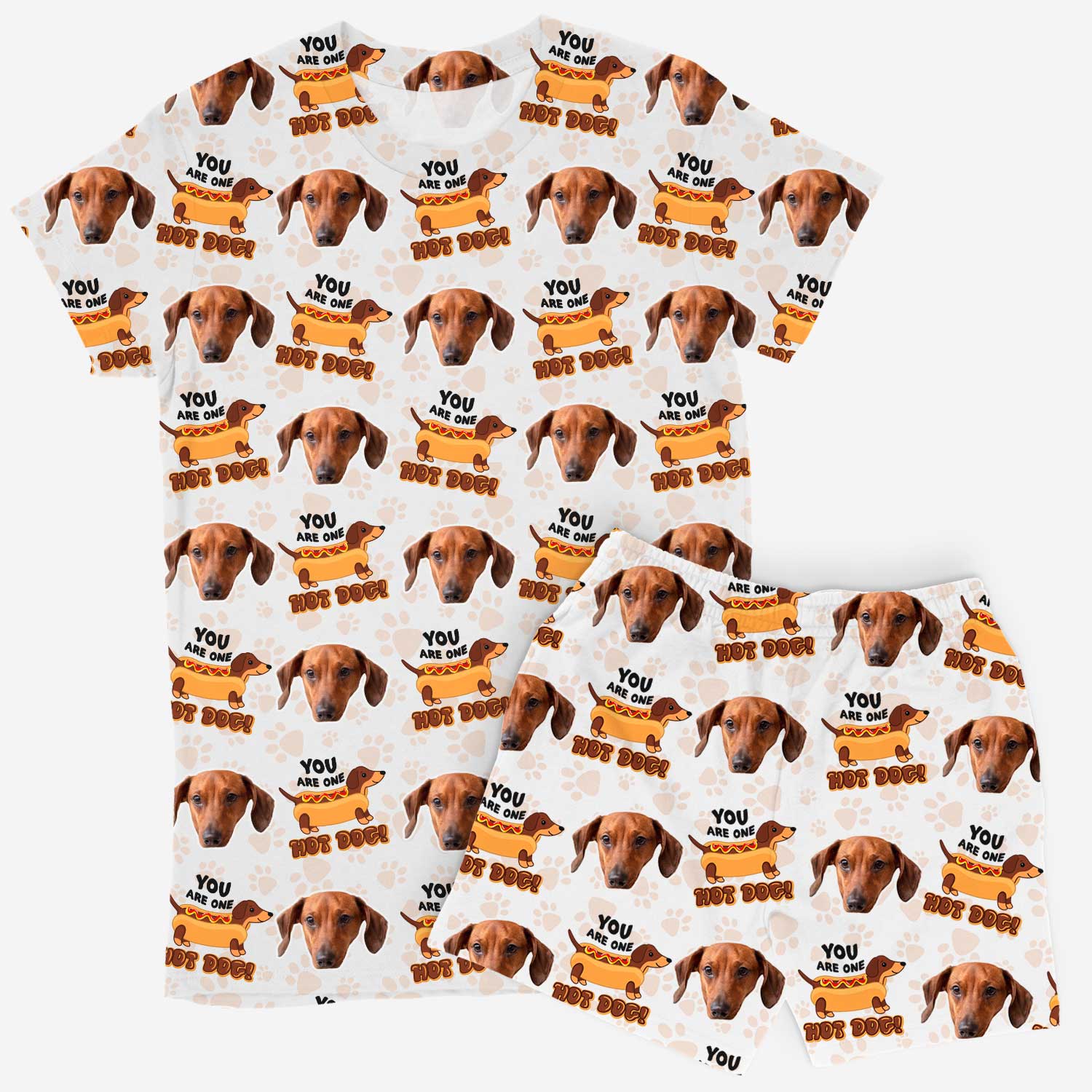 You Are One Hot Dog Women's Personalised PJs - Shorts Set
