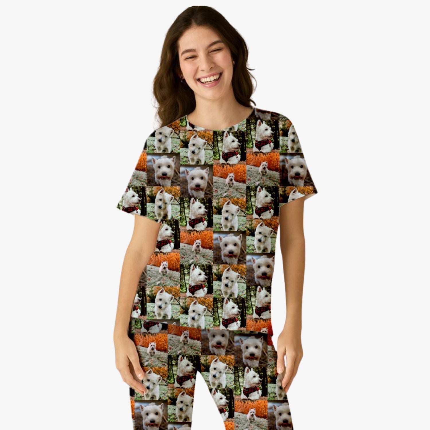Women's Photo Collage Pyjamas - Trouser Set