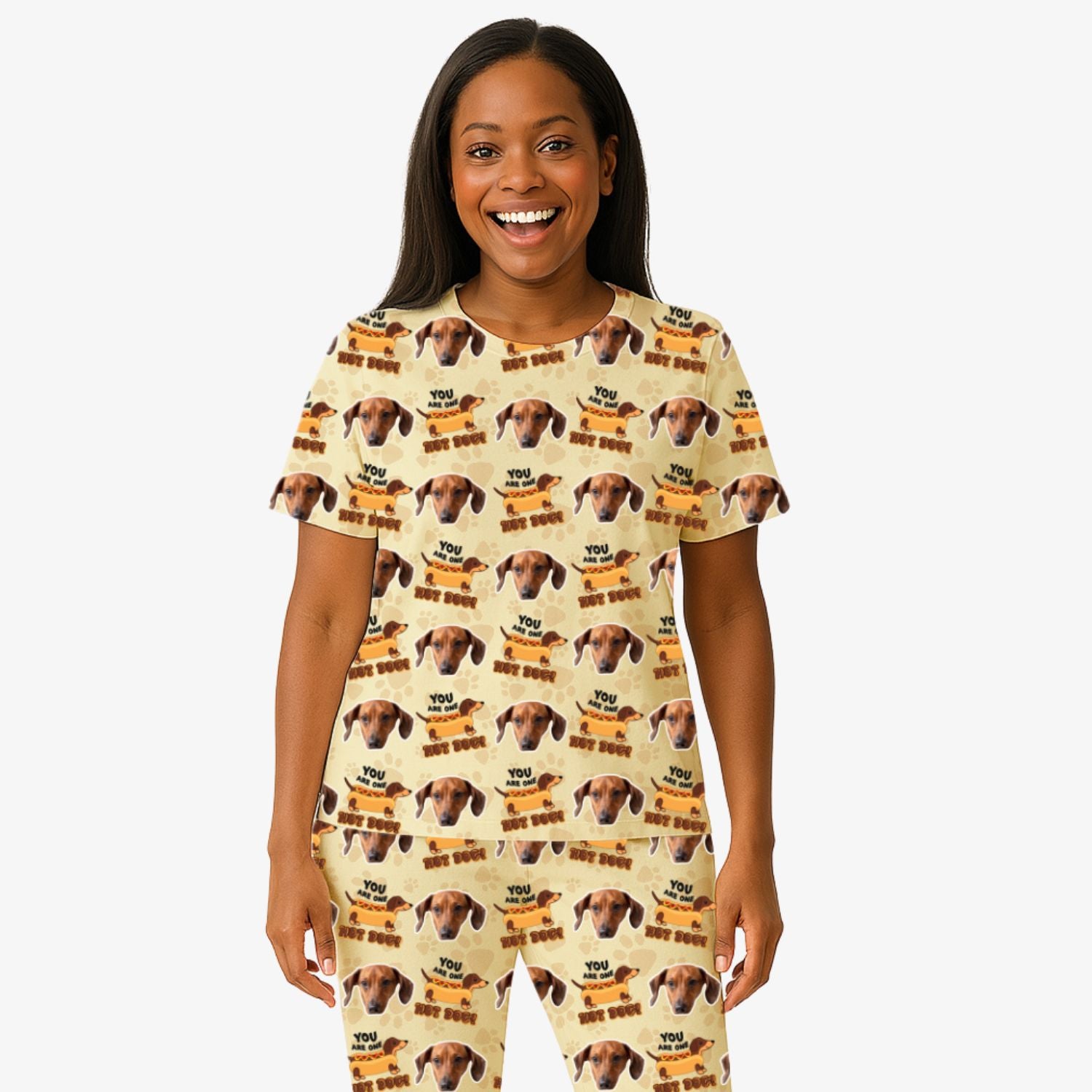 You Are One Hot Dog Women's Personalised Pyjamas - Trouser Set