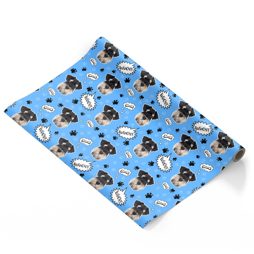 Woof Personalised Dog Wrapping Paper