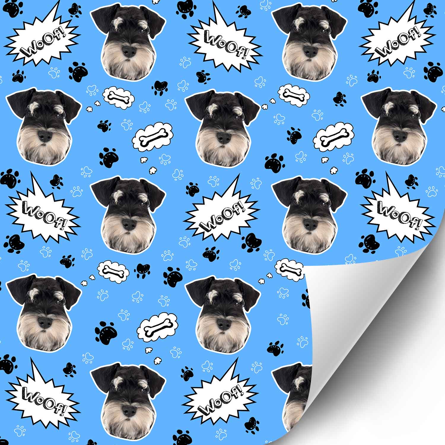 Woof Personalised Dog Wrapping Paper