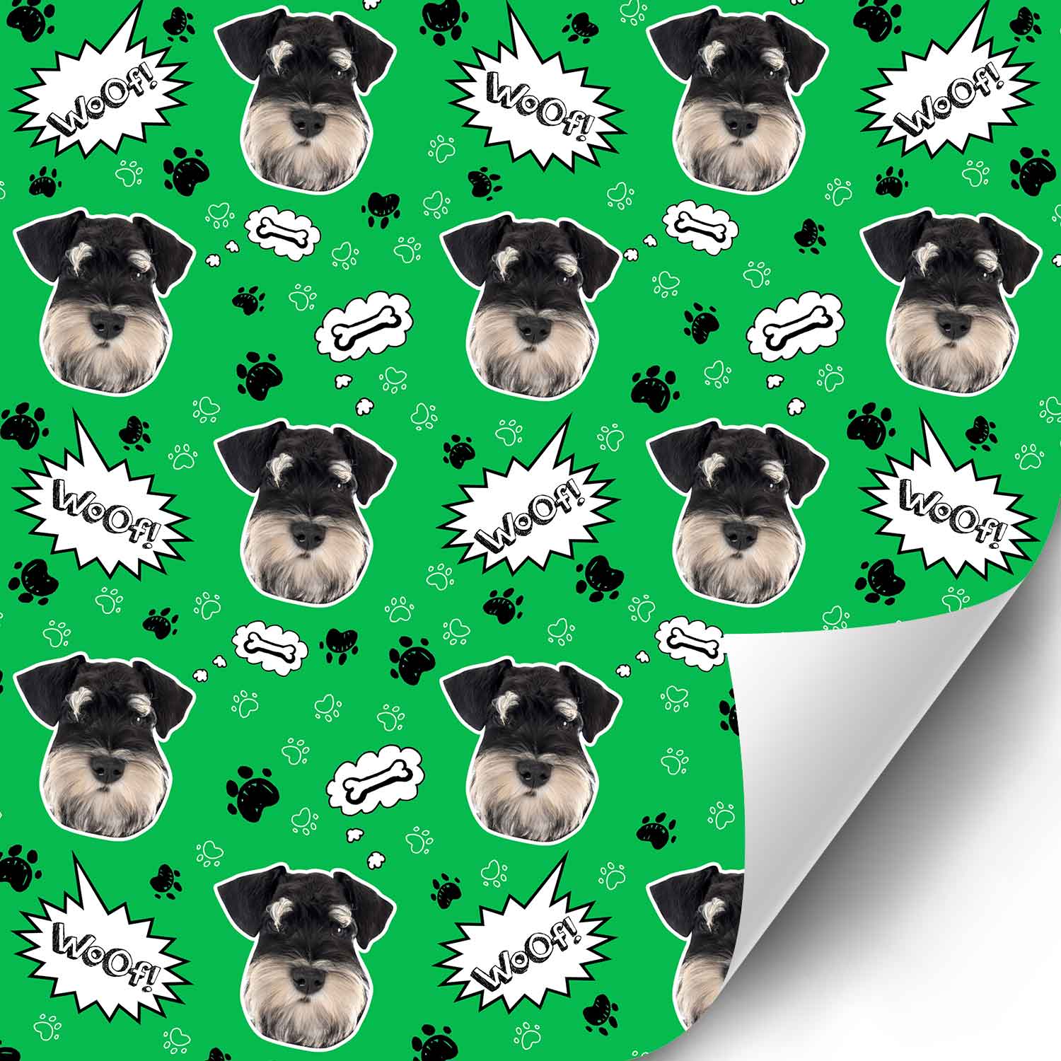 Woof Personalised Dog Wrapping Paper
