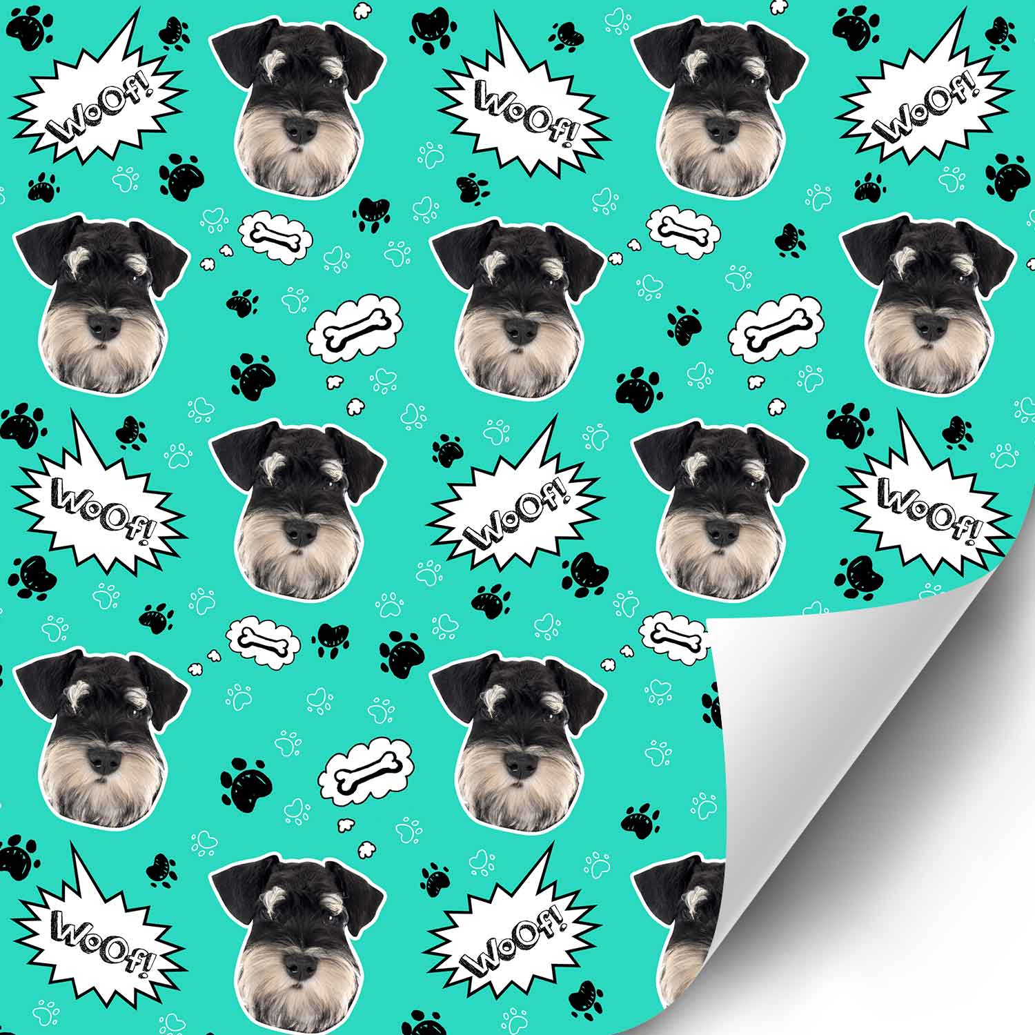 Woof Personalised Dog Wrapping Paper