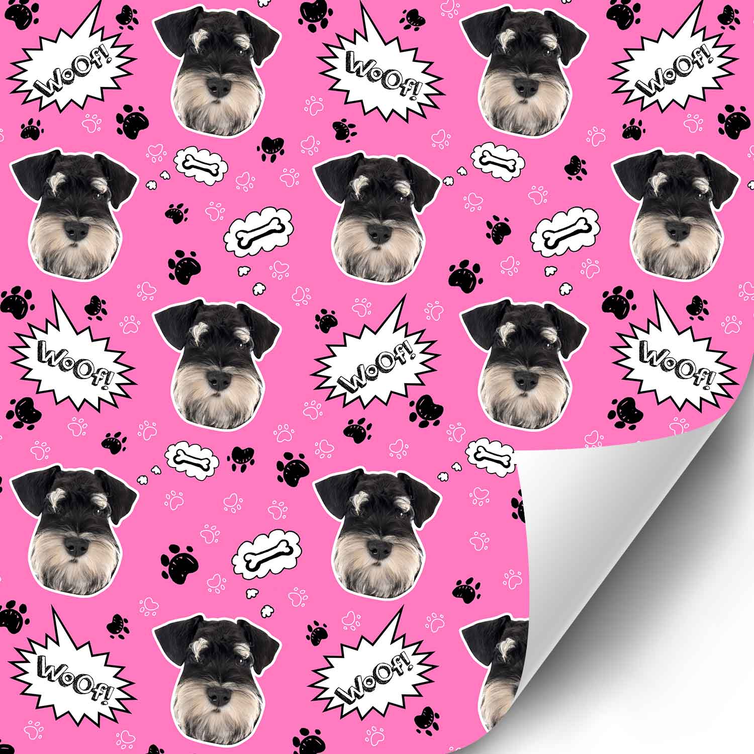 Woof Personalised Dog Wrapping Paper