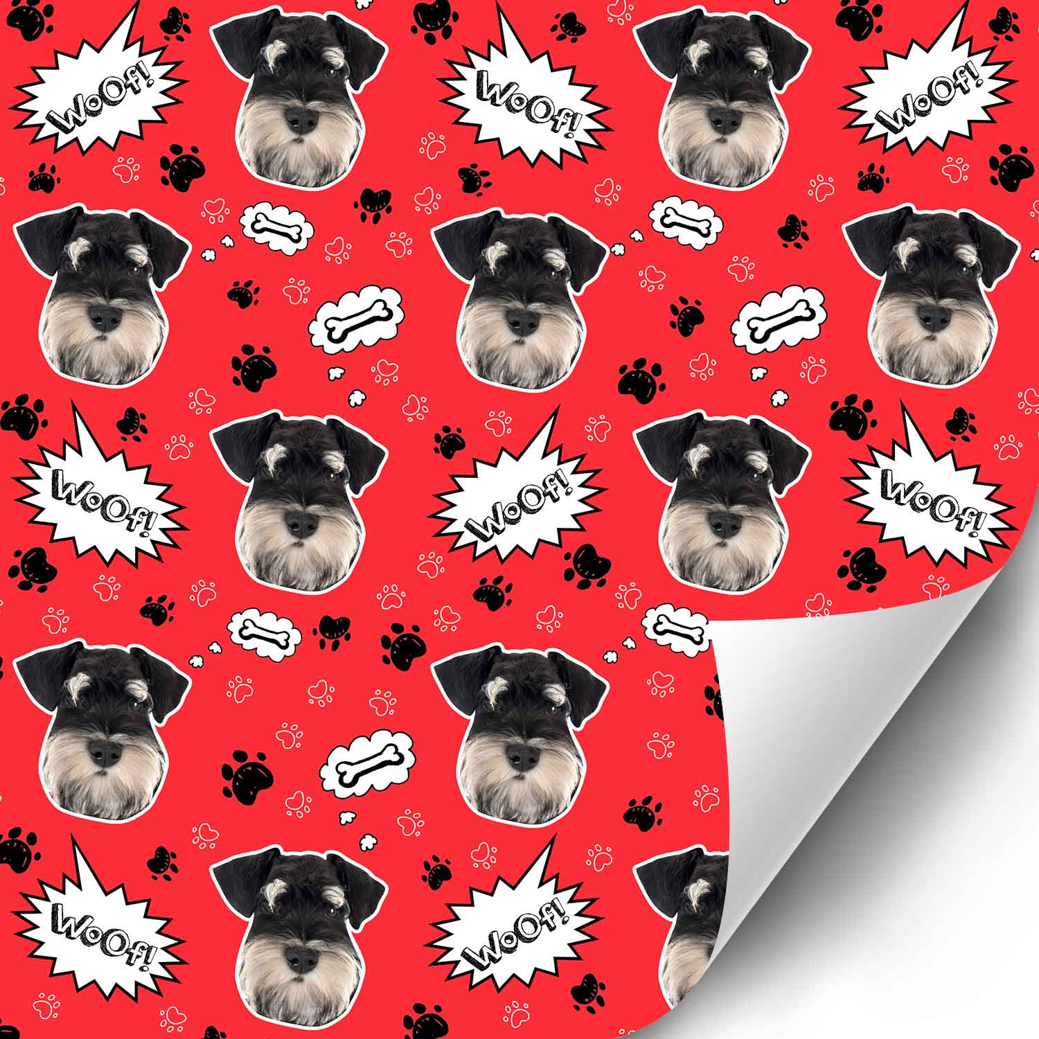Woof Personalised Dog Wrapping Paper
