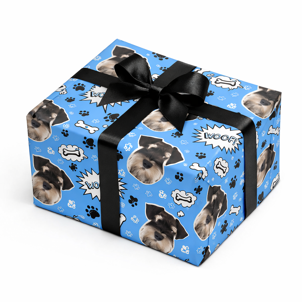 Woof Personalised Dog Wrapping Paper